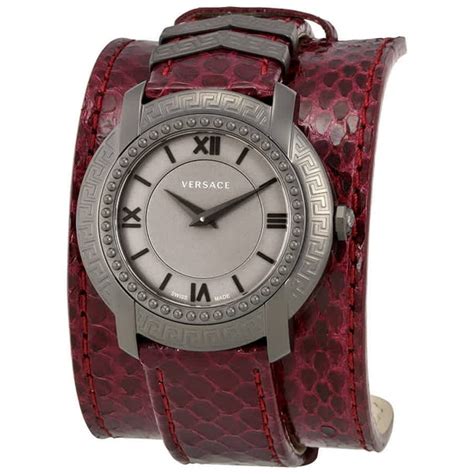 Women's DV 25 Burgundy Genuine Leather Gunmetal Dial